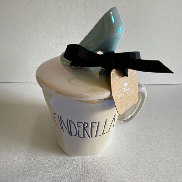 Rae Dunn Mug Disney Princess Iridescent CINDERELLA with Shoe Topper Lid New - Picture 2 of 6